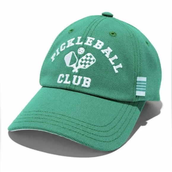 Accessories - Pickleball club turquoise baseball cap hat